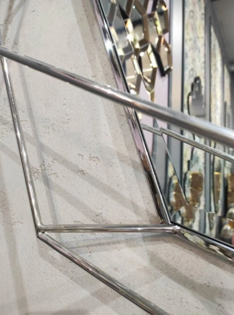 Luxury wall mirror silver 92 x 12 x H. 141 cm - living room mirror - bedroom mirror - cloakroom mirror - luxury furniture