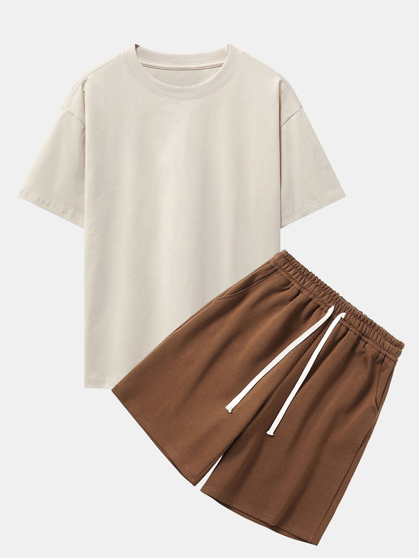 Heavy Weight Drop Shoulder Oversize T-Shirt & Jersey Shorts
