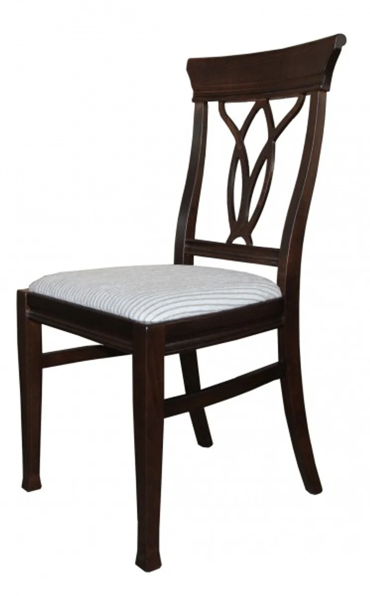 Biedermeier dining room chair without armrest beige / brown - furniture restaurant hotel catering seating