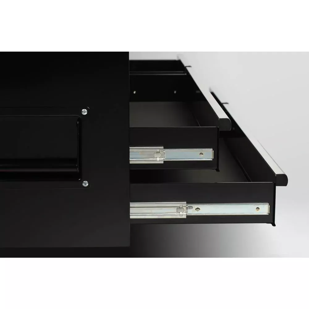 61 IN. W X 15.8 IN. D 4-DRAWER TOOL CHEST WITH POWER STRIP IN BLACK