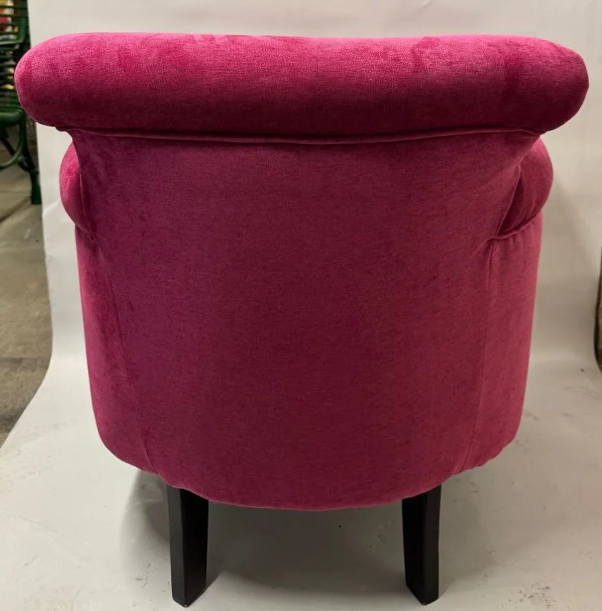 Luxury velvet armchair pink / black - living room furniture