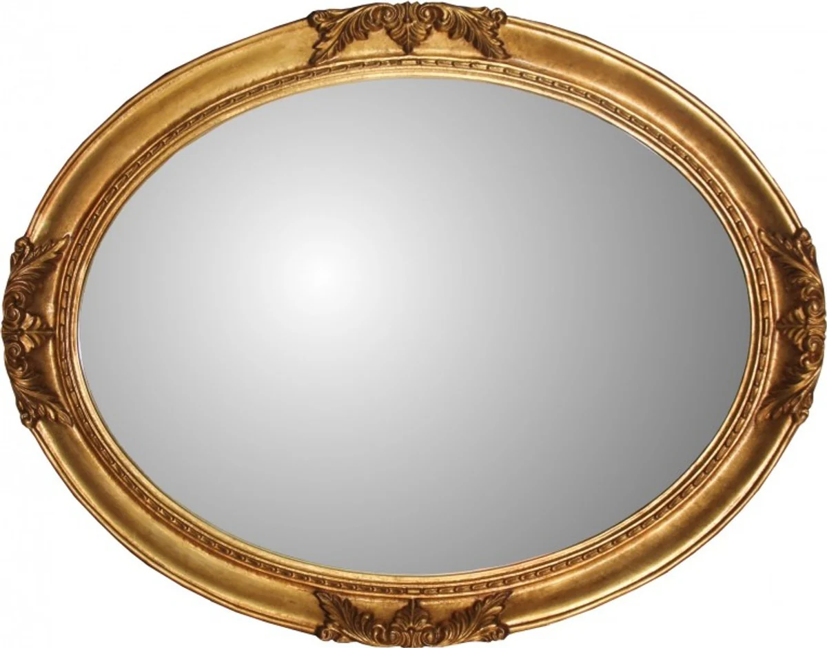 Baroque wall mirror from Italy Gold Oval H 93 cm, W 72 cm - noble & magnificent